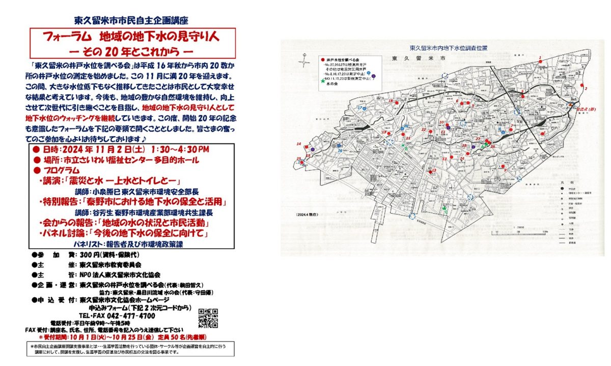 落合川WS2024_地域の地下水の見守り人