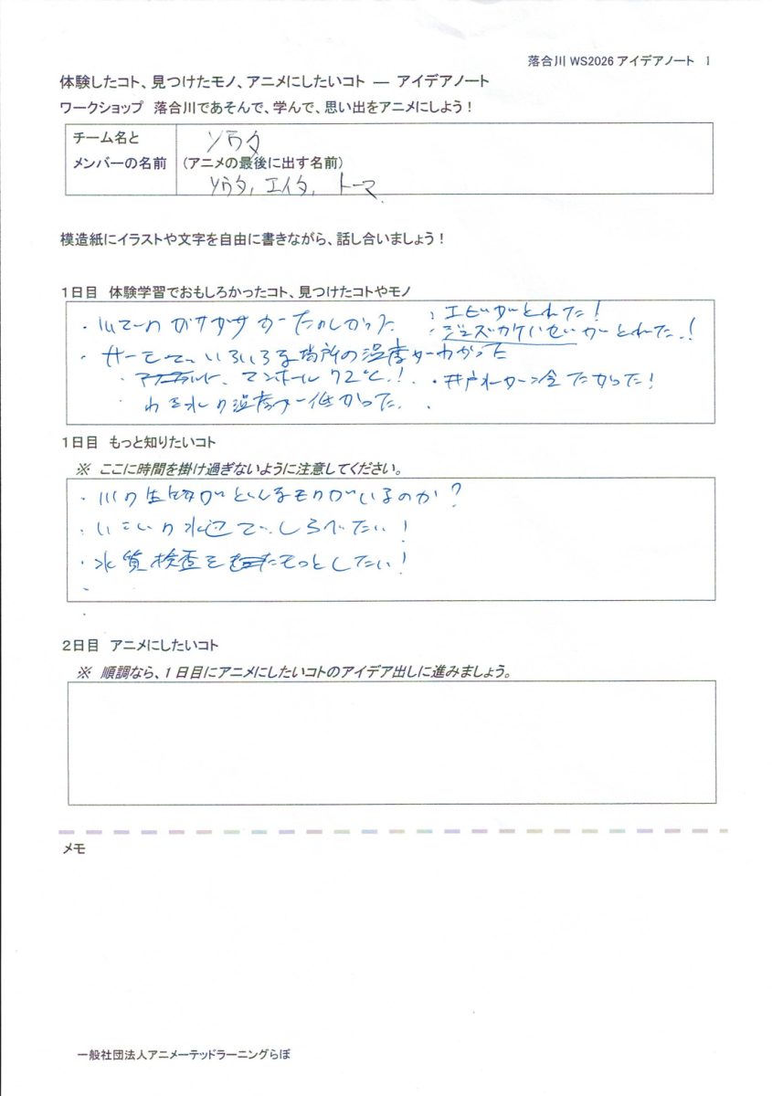 落合川WS2026_G1_アイデアノート
